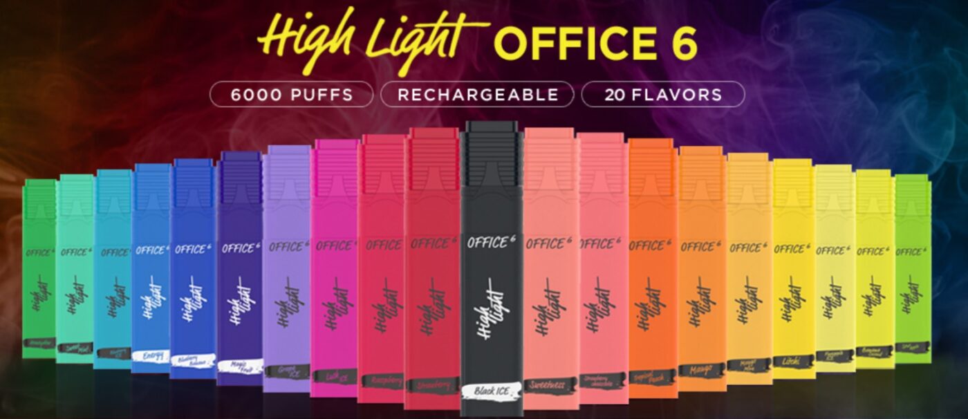 High Light Office 6 | Vape Desechable 6000 Puffs 5% Nicotina