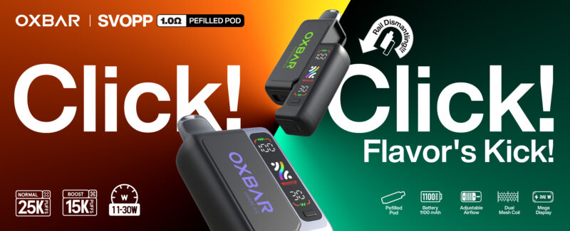 Repuesto OXBAR SVOPP POD 25K precargado con resistencia integrada para vape, compatible con el dispositivo SVOPP 25K